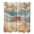thumbnail image 1 of Blackout Curtains Decor Fairy Tale Cabin Balloon for Bedroom Living Room Grommet Window Drapes 2 Panel Set, 1 of 5