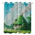 thumbnail image 1 of Blackout Curtains Decor Fairy Tale Cabin Balloon for Bedroom Living Room Grommet Window Drapes 2 Panel Set, 1 of 5