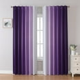 thumbnail image 1 of Blackout Curtains & Drapes for Bedroom Living Room Long Purple and White Room Darkening Ombre Curtains Rod Pocket 53"W x 96"L (Pack of 2), 1 of 6