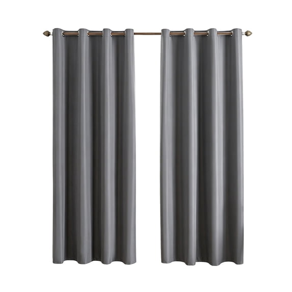 Blackout Curtains Insulated Sunscreen Drapes, Room Darkening Window Coverings for Bedroom Living Room, Durable Polyester Fabric, Easy Installation, Light Blocking Heat Insulating,Dark Gray