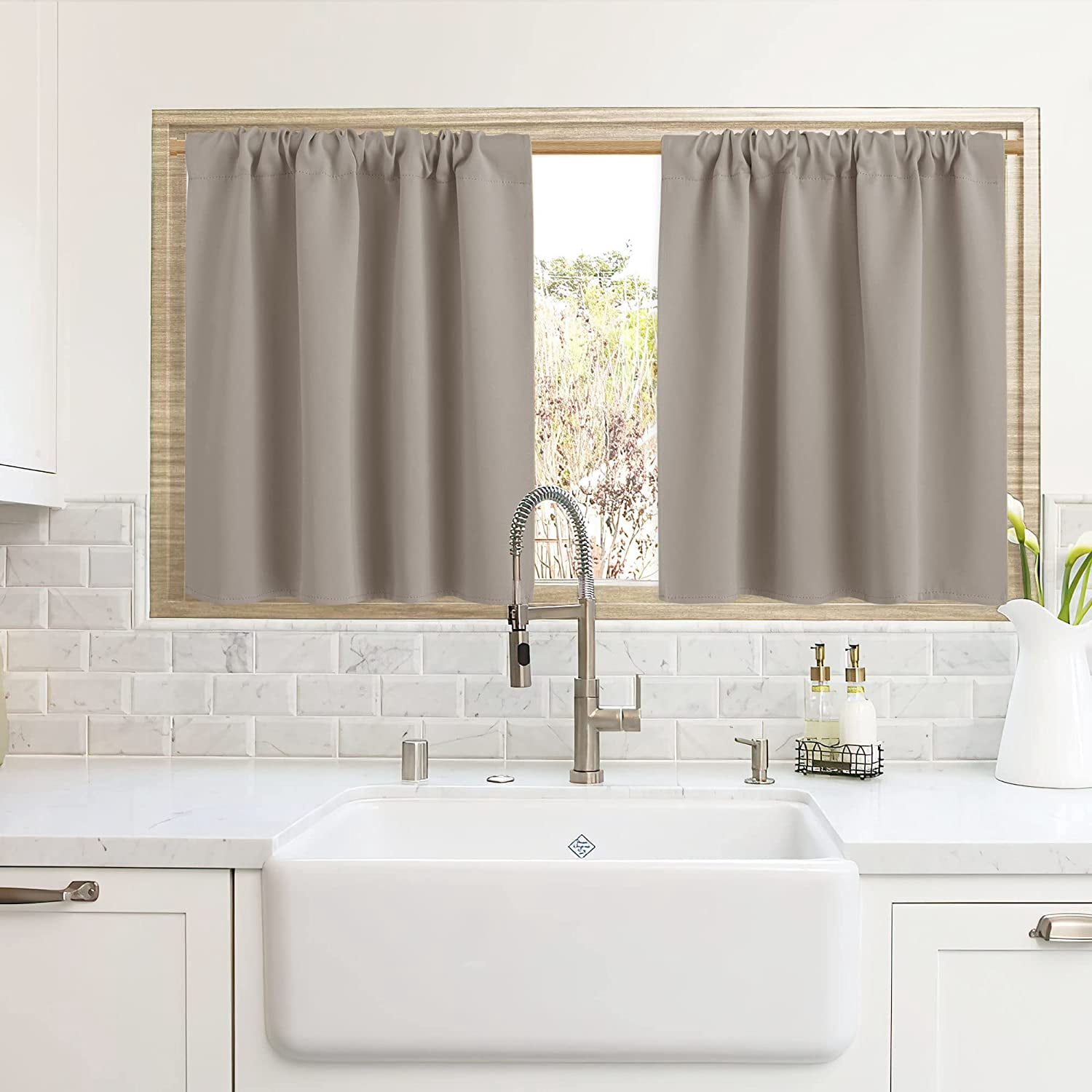 Blackout Curtains for Kitchen, Over Sink Privacy Curtains Window Decor ...