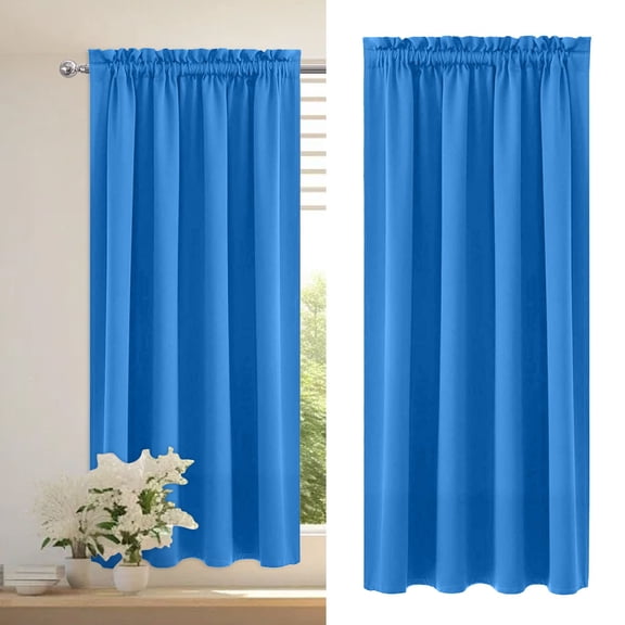 Blackout Curtains,Modern Solid Color Shading Curtain Heat Insulation Functional Fabric Energy Saving Design Universal Matching for Indoor Bedroom and Kitchen Decor