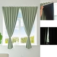thumbnail image 1 of Blackout Curtains,Outdoor Curtains For Patio 2 Panels Sticky Top & Back Tab Bottom Sun Blocking Windproof Rod Drapes For Gazebo/Porch, 1 of 9