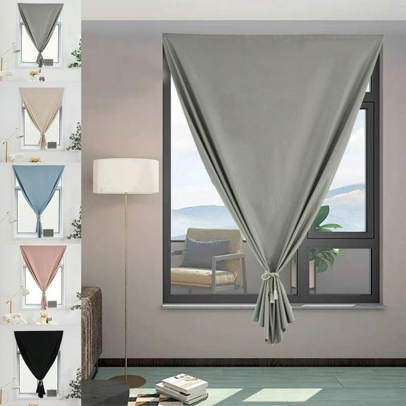 Blackout Curtains Punch-Free Window Sunshade, Oversized Sun Blocking Curtains for Bedroom, Thermal Insulated Room Darkening Panels for Home Theater, Noise Reducing Drapes for Nursery and Akmoler