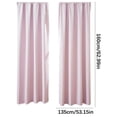 thumbnail image 1 of Blackout Curtains Set of 2 Complete Light Blocking for Bedroom Kitchen Scandinavian Solid Pink 53x63 Inch, 1 of 2