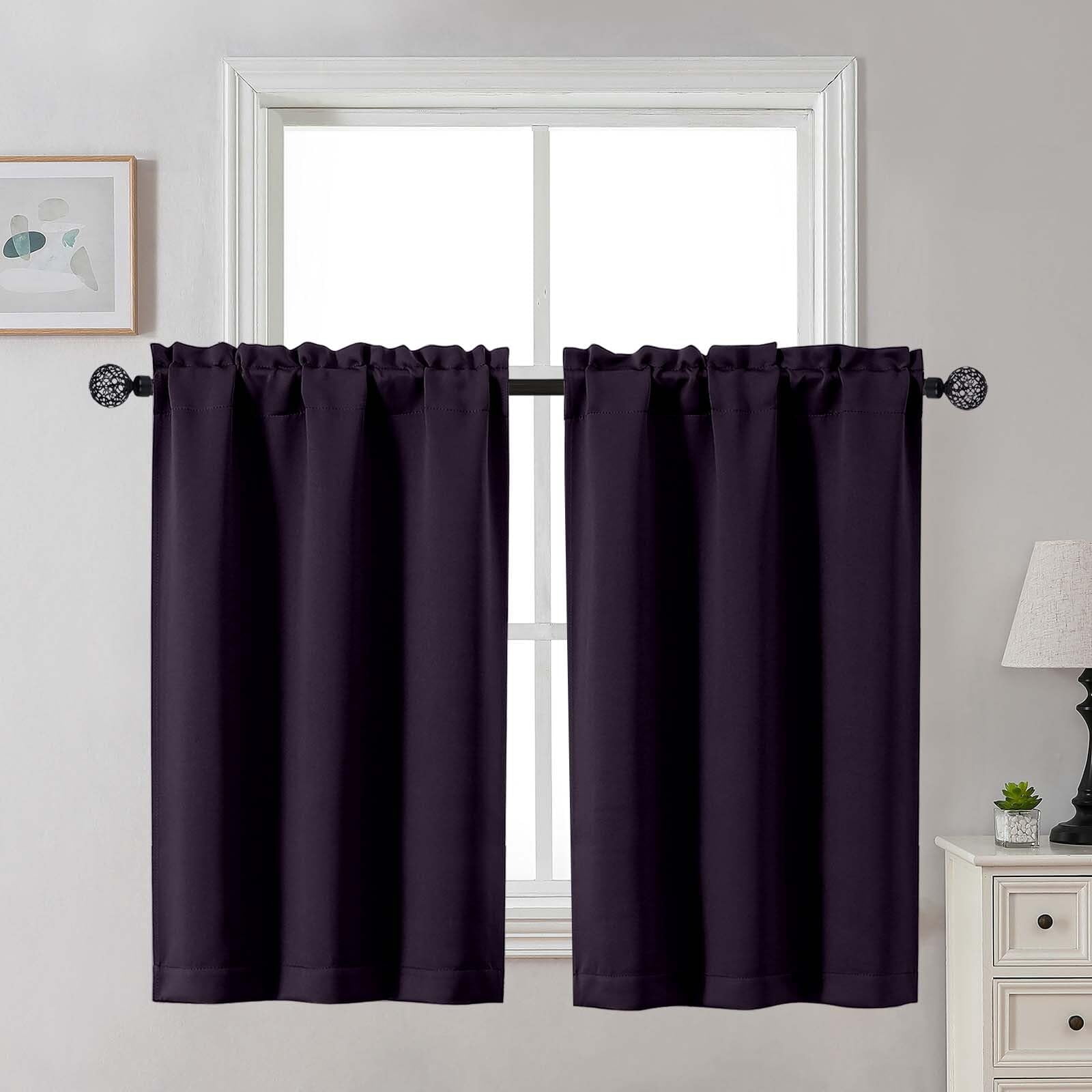 Blackout Curtains for Small Windows, Light Blocking Short Kitchen ...