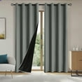 thumbnail image 1 of Blackout Curtains, Thermal Insulated and Soundproof Grommet Curtains for Bedroom and Living Room, 100% Light Blocking, Sun Protection, Energy Saving, Easy Slide Design, 1 of 6