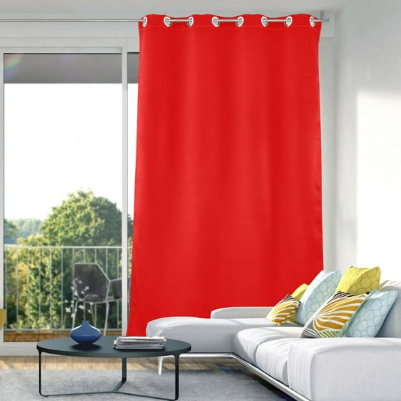 Blackout Curtains Window Curtain for Bedroom Living Room 1 Panel 82"x42" Red