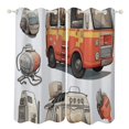 thumbnail image 1 of Blackout Curtains for Bedroom Ambulance Car Full Room Darkening Grommet Curtains for Living Room,Thermal Insulated Ombre Drapes, 1 of 7