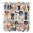 thumbnail image 1 of Blackout Curtains for Bedroom Cute Dog Full Room Darkening Grommet Curtains for Living Room,Thermal Insulated Ombre Drapes, 1 of 7