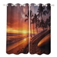 thumbnail image 1 of Blackout Curtains for Bedroom Hawaii Full Room Darkening Grommet Curtains for Living Room,Thermal Insulated Ombre Drapes, 1 of 7