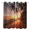thumbnail image 1 of Blackout Curtains for Bedroom Hawaii Full Room Darkening Grommet Curtains for Living Room,Thermal Insulated Ombre Drapes, 1 of 7