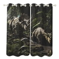 thumbnail image 1 of Blackout Curtains for Bedroom Jurassic Dinosaur Full Room Darkening Grommet Curtains for Living Room,Thermal Insulated Ombre Drapes, 1 of 7