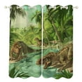 thumbnail image 1 of Blackout Curtains for Bedroom Jurassic Dinosaur Full Room Darkening Grommet Curtains for Living Room,Thermal Insulated Ombre Drapes, 1 of 7