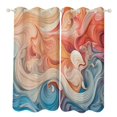 thumbnail image 1 of Blackout Curtains for Bedroom Simple Colored Ripple Full Room Darkening Grommet Curtains for Living Room,Thermal Insulated Ombre Drapes, 1 of 7