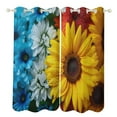 thumbnail image 1 of Blackout Curtains for Bedroom Sunflower Full Room Darkening Grommet Curtains for Living Room,Thermal Insulated Ombre Drapes, 1 of 7