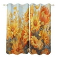 thumbnail image 1 of Blackout Curtains for Bedroom Sunflower Full Room Darkening Grommet Curtains for Living Room,Thermal Insulated Ombre Drapes, 1 of 7