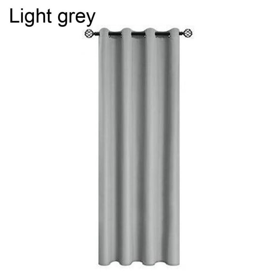 Blackout Door Curtain 52x95 Inch Thermal Insulating Drapes Light Blocking Window Treatment for Bedroom Living Room Grey