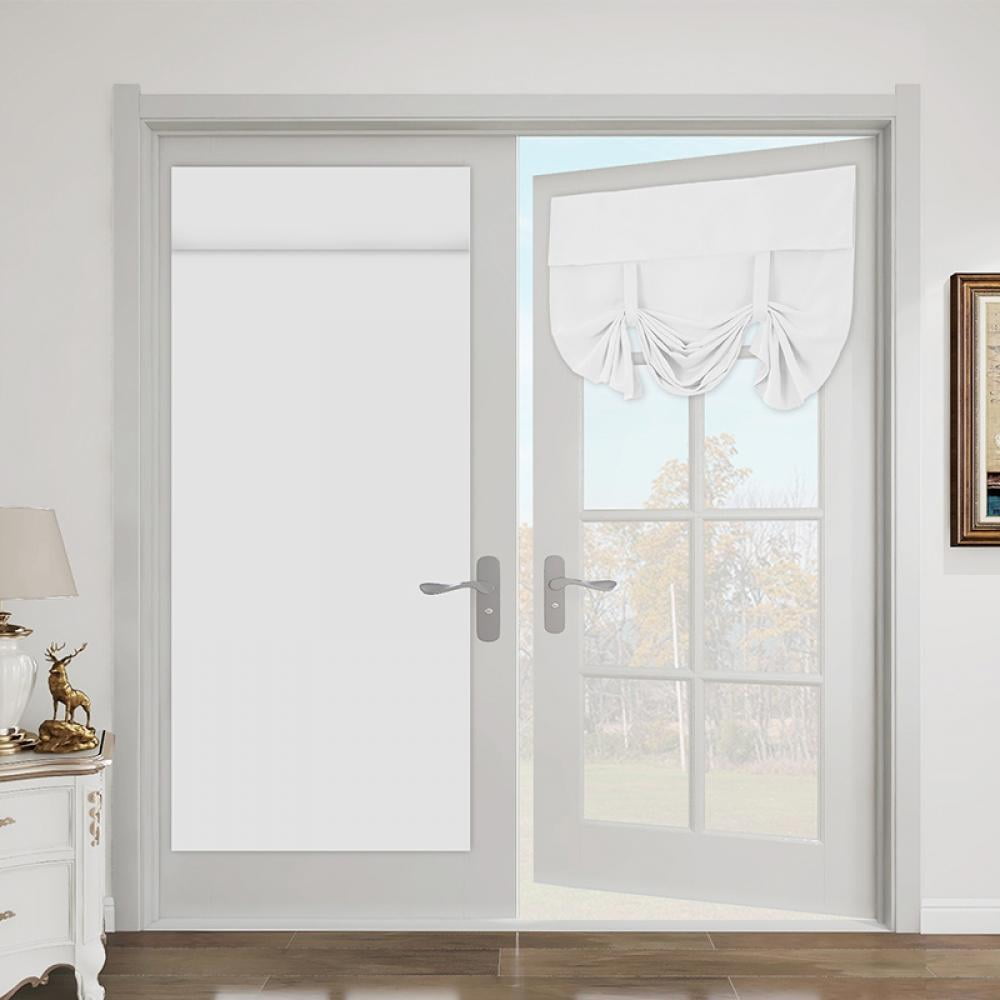  PI Blackout French Door Curtain,Privacy Thermal Insulated Door  Window Curtain for Glass Door/Front Door/Sliding Door/Patio Door 1  Panel(W26XL68,Dark Grey) : Home & Kitchen