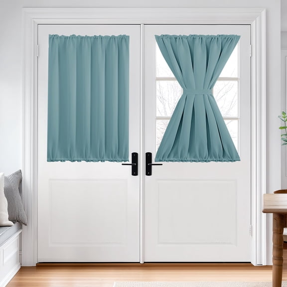 Blackout Door Curtain for Glass Doors 40 Inches Long
