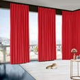 thumbnail image 1 of Blackout Double Double Pinch Pleat Curtain Panel Blood Red 50"W x 72"L- 1Panel, 1 of 5