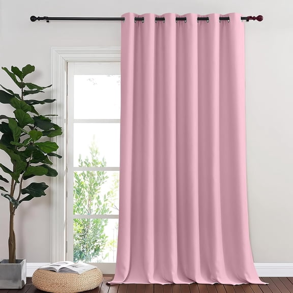 Blackout Drapes for Privacy & Thermal Efficiency, Backdrop & Room Divider, Rouge Pink, 1 Panel, 80" x 144"