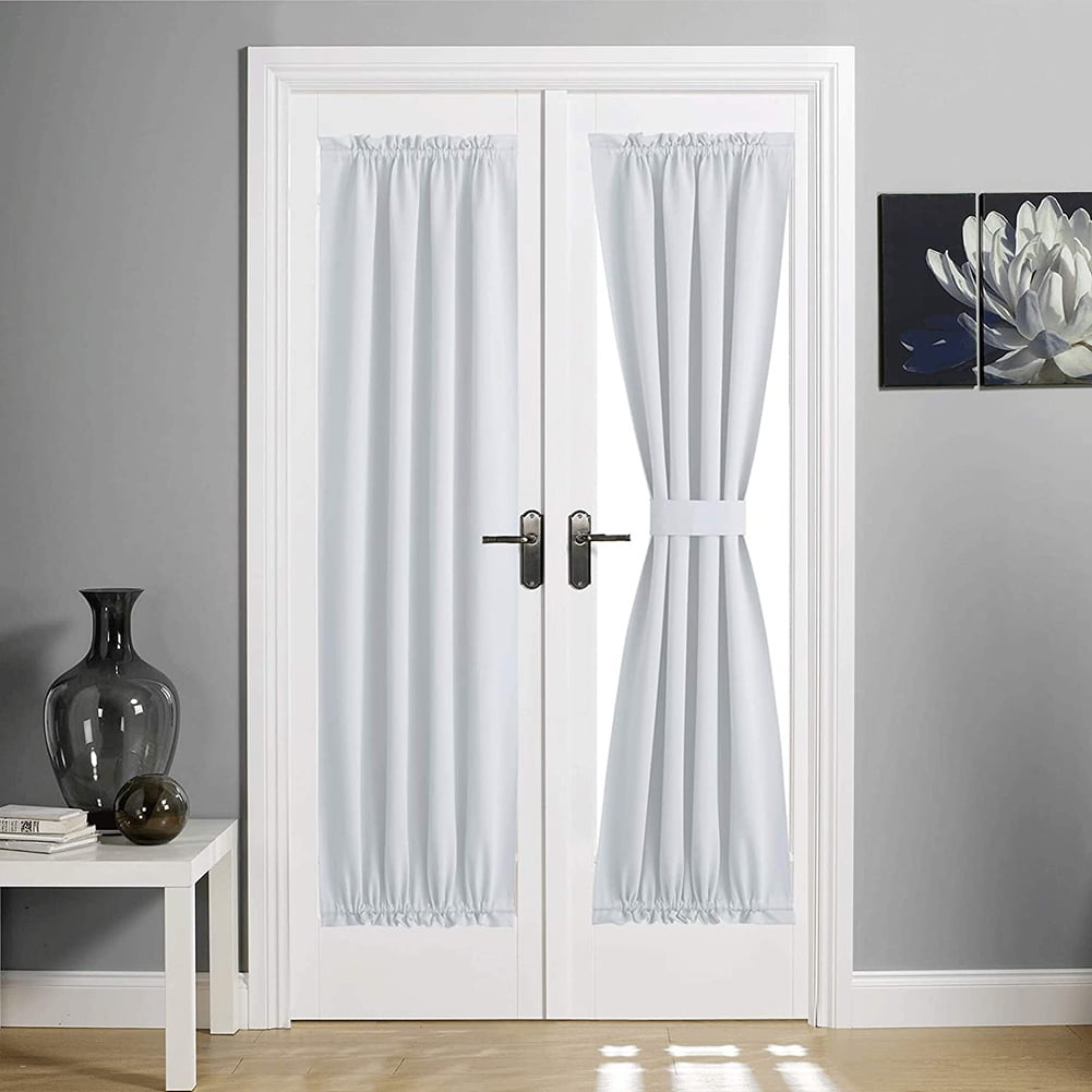 Blackout French Door Curtain Soft Fabric HeavyDuty Rod Pocket Door