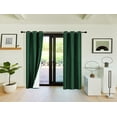 thumbnail image 1 of Blackout Heat And Light Blocking Set of 2 panels Window Curtain Treatment Hunter Color 84" Long for Bedroom Home Décor, 1 of 3