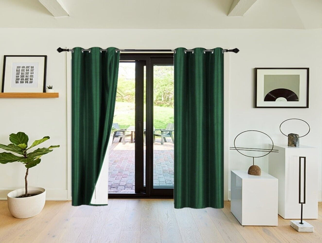 Blackout Heat And Light Blocking Set of 2 panels Window Curtain