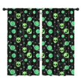 thumbnail image 1 of Blackout Kids Curtains,Alien Planet Black Pattern Children's Insulated Curtains Set Of 2,Bedroom Essentials,Toddler Room Decor 42"x84", 1 of 5