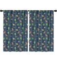 thumbnail image 1 of Blackout Kids Curtains,Alien Rocket Deep Blue Pattern Children's Insulated Curtains Set Of 2,Bedroom Essentials,Toddler Room Decor 52"x84", 1 of 5