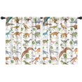 thumbnail image 1 of Blackout Kids Curtains,Alphabet Dinosaur Names Chart Pattern Childrens Insulated Curtains Set Of 2,Bedroom Essentials,Toddler Room Decor 42"x54", 1 of 5