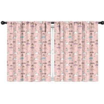 Blackout Kids Curtains,Ballerina Unicorn Princess Pattern Childrens Insulated Curtains Set Of 2,Bedroom Essentials,Toddler Room Decor 42"x54"