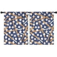 thumbnail image 1 of Blackout Kids Curtains,Baseball Bats and Balls Pattern Childrens Insulated Curtains Set Of 2,Bedroom Essentials,Toddler Room Decor 42"x54", 1 of 5