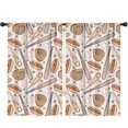 thumbnail image 1 of Blackout Kids Curtains,Beige Baseball Items Pattern Childrens Insulated Curtains Set Of 2,Bedroom Essentials,Toddler Room Decor 52"x84", 1 of 5