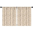 thumbnail image 1 of Blackout Kids Curtains,Beige Butterfly Pattern Childrens Insulated Curtains Set Of 2,Bedroom Essentials,Toddler Room Decor 42"x54", 1 of 5