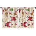 thumbnail image 1 of Blackout Kids Curtains,Beige Christmas Santa and Animal Pattern Childrens Insulated Curtains Set Of 2,Bedroom Essentials,Toddler Room Decor 42"x54", 1 of 5