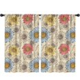 thumbnail image 1 of Blackout Kids Curtains,Beige Colorful Sunflower Pattern Childrens Insulated Curtains Set Of 2,Bedroom Essentials,Toddler Room Decor 52"x84", 1 of 5