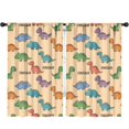 thumbnail image 1 of Blackout Kids Curtains,Beige Dinosaur Text Pattern Childrens Insulated Curtains Set Of 2,Bedroom Essentials,Toddler Room Decor 52"x84", 1 of 5