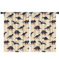 thumbnail image 1 of Blackout Kids Curtains,Beige Dinosaurs Names Pattern Childrens Insulated Curtains Set Of 2,Bedroom Essentials,Toddler Room Decor 42"x63", 1 of 5