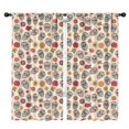 thumbnail image 1 of Blackout Kids Curtains,Beige Floral Skull Pattern Childrens Insulated Curtains Set Of 2,Bedroom Essentials,Toddler Room Decor 42x84in(106x213cm), 1 of 5