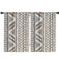 thumbnail image 1 of Blackout Kids Curtains,Beige Geometric Stripe Diamond Pattern Childrens Insulated Curtains Set Of 2,Bedroom Essentials,Toddler Room Decor 42x63in(106x160cm), 1 of 5