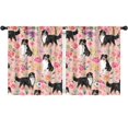 thumbnail image 1 of Blackout Kids Curtains,Bernese Mountain Dogs with Flowers Childrens Insulated Curtains Set Of 2,Bedroom Essentials,Toddler Room Decor 52x63in(132x160cm), 1 of 4