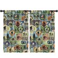 thumbnail image 1 of Blackout Kids Curtains,Bigfoot and Patch Blue Pattern Children's Insulated Curtains Set Of 2,Bedroom Essentials,Toddler Room Decor 52"x84", 1 of 5