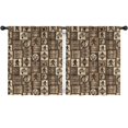 thumbnail image 1 of Blackout Kids Curtains,Bigfoot and Paw Print Brown Pattern Children's Insulated Curtains Set Of 2,Bedroom Essentials,Toddler Room Decor 52"x63", 1 of 5