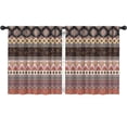 thumbnail image 1 of Blackout Kids Curtains,Black Boho Oriental Flowers and Paisleys Pattern Childrens Insulated Curtains Set Of 2,Bedroom Essentials,Toddler Room Decor 52x63in(132x160cm), 1 of 5