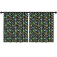 thumbnail image 1 of Blackout Kids Curtains,Black Cartoon Dinosaurs Roar Pattern Childrens Insulated Curtains Set Of 2,Bedroom Essentials,Toddler Room Decor 52"x63", 1 of 5