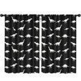 thumbnail image 1 of Blackout Kids Curtains,Black Cartoon Dinosaurs Silhouette Pattern Childrens Insulated Curtains Set Of 2,Bedroom Essentials,Toddler Room Decor 52"x84", 1 of 5