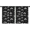 thumbnail image 1 of Blackout Kids Curtains,Black Cartoon Dinosaurs Skeletons Bones Pattern Childrens Insulated Curtains Set Of 2,Bedroom Essentials,Toddler Room Decor 42"x54", 1 of 5