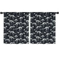 thumbnail image 1 of Blackout Kids Curtains,Black Cartoon Dinosaurs Skeletons Pattern Childrens Insulated Curtains Set Of 2,Bedroom Essentials,Toddler Room Decor 52"x63", 1 of 5